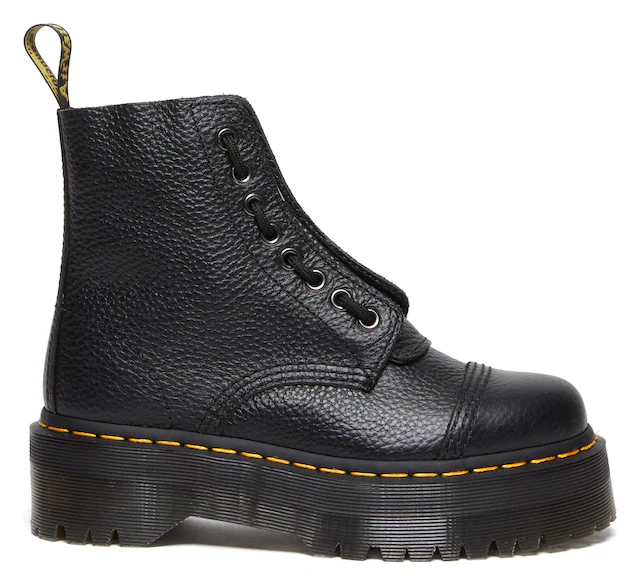 DR. MARTENS Schnürboots »Sinclair Gemilltes Nappaleder Plateaustiefel« Plateauboots, Chunky Boot mit Front-Reißverschluss