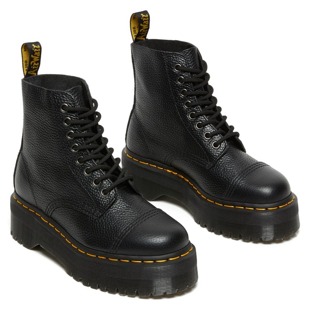 DR. MARTENS Schnürboots »Sinclair Gemilltes Nappaleder Plateaustiefel« Plateauboots, Chunky Boot mit Front-Reißverschluss