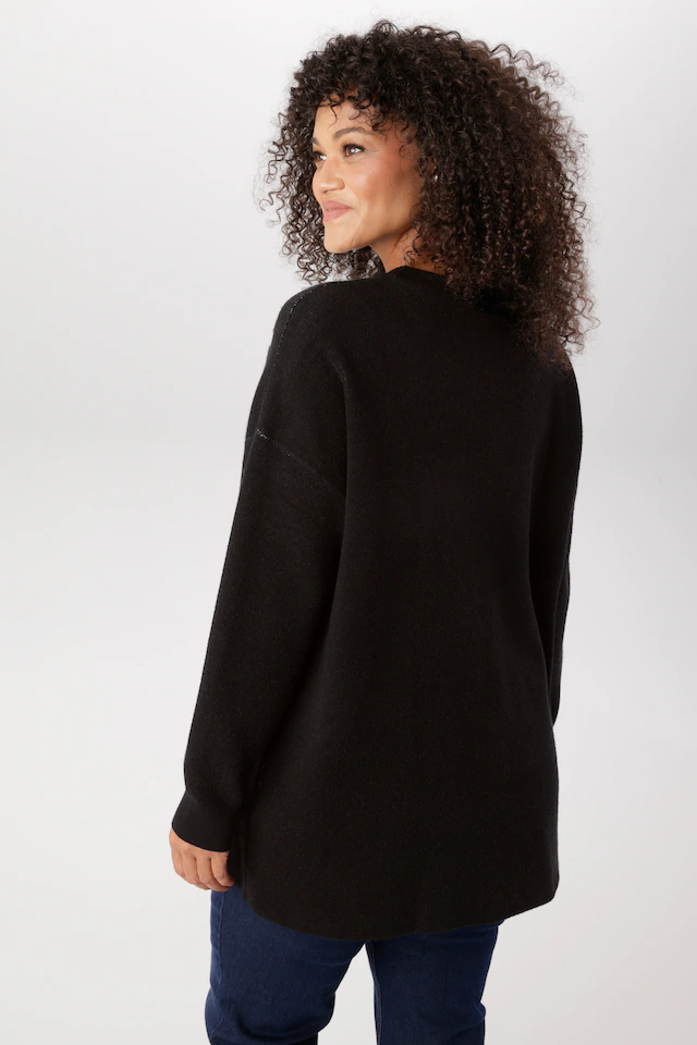 Aniston PLUS Strickpullover mit Animal-Deatils und Perlen