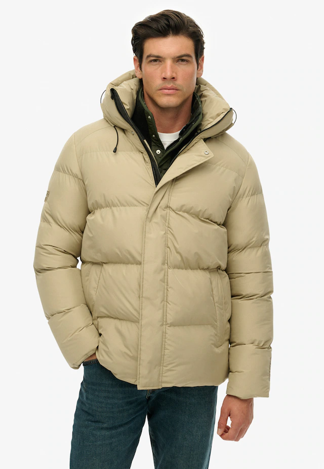 Superdry Steppjacke »HOODED 5 BAFFLE SPORTS PUFFER« mit Kapuze Kunstfaser, relaxed fit