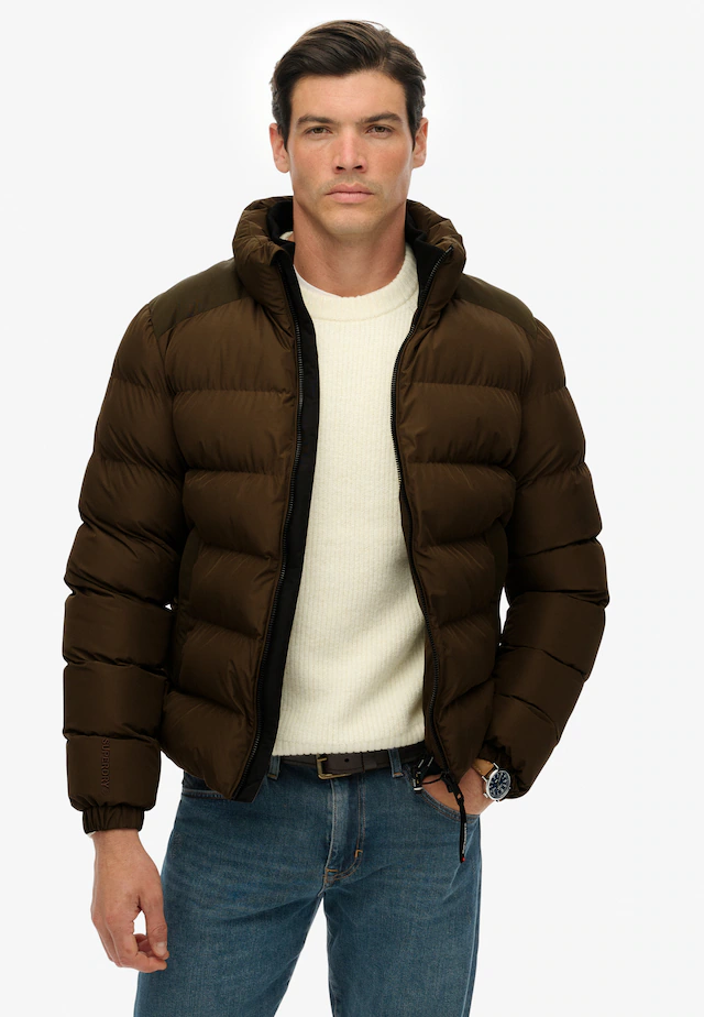 Superdry Steppjacke »SPORTS PUFFER JACKET« ohne Kapuze mit Relaxed Fit