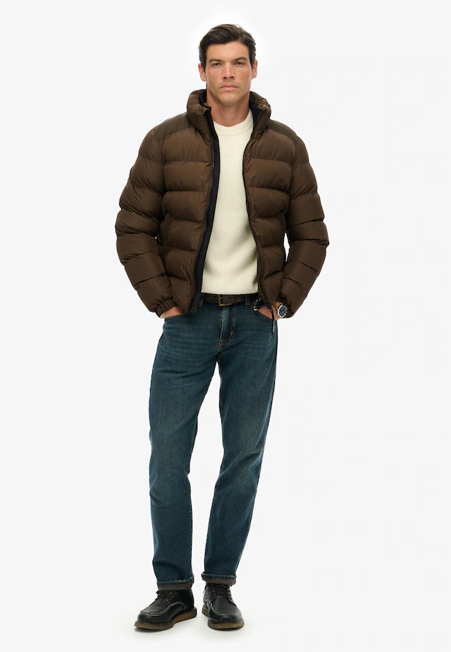 Superdry Steppjacke »SPORTS PUFFER JACKET« ohne Kapuze mit Relaxed Fit