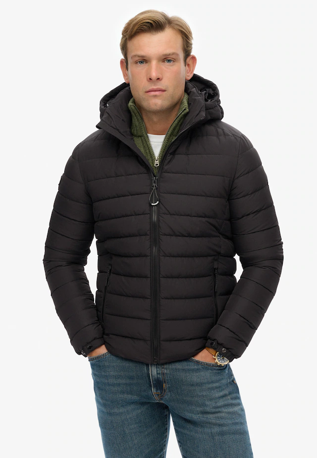 Superdry Steppjacke »HOODED FUJI PADDED JACKET« mit Kapuze Slim Fit, aus Polyester, mit Reißverschluss, pflegeleicht