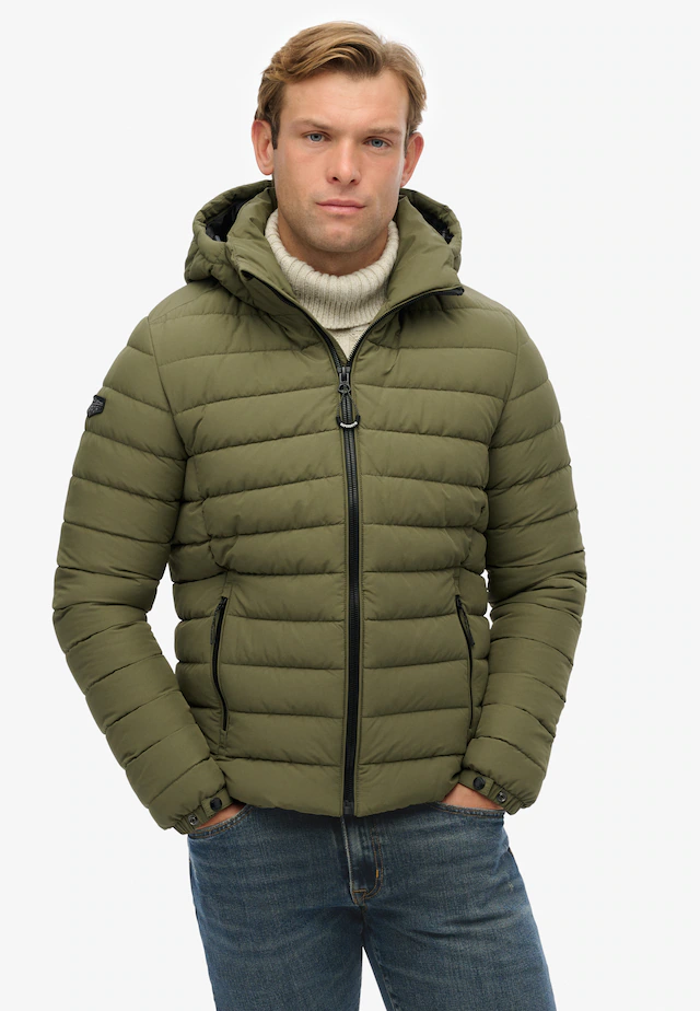 Superdry Steppjacke »HOODED FUJI PADDED JACKET« mit Kapuze Slim Fit, aus Polyester, mit Reißverschluss, pflegeleicht