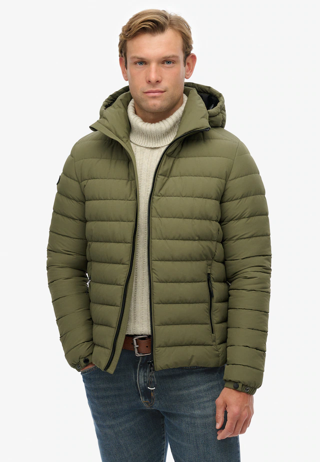 Superdry Steppjacke »HOODED FUJI PADDED JACKET« mit Kapuze Slim Fit, aus Polyester, mit Reißverschluss, pflegeleicht
