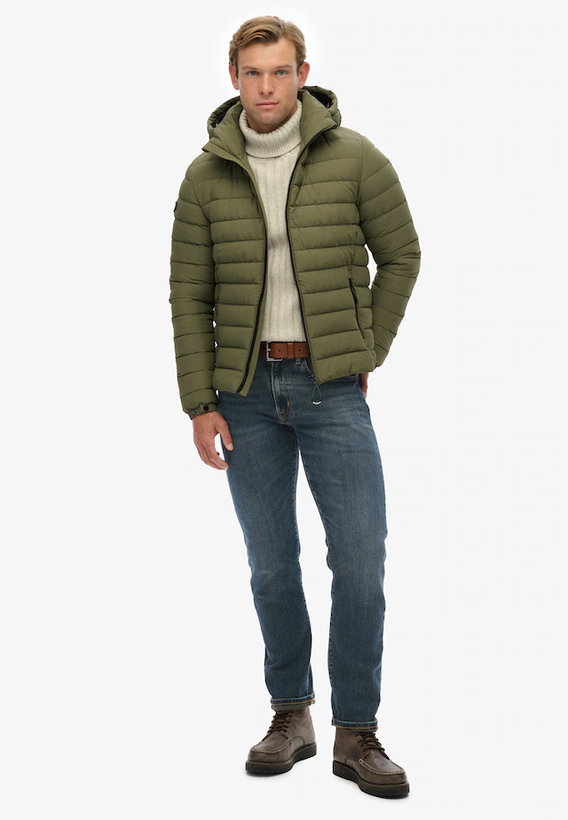 Superdry Steppjacke »HOODED FUJI PADDED JACKET« mit Kapuze Slim Fit, aus Polyester, mit Reißverschluss, pflegeleicht