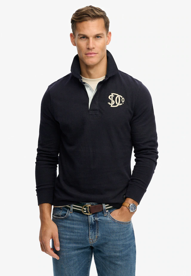 Superdry Langarmshirt »VINTAGE ATHLETIC RUGBY« Baumwolle, relaxed fit