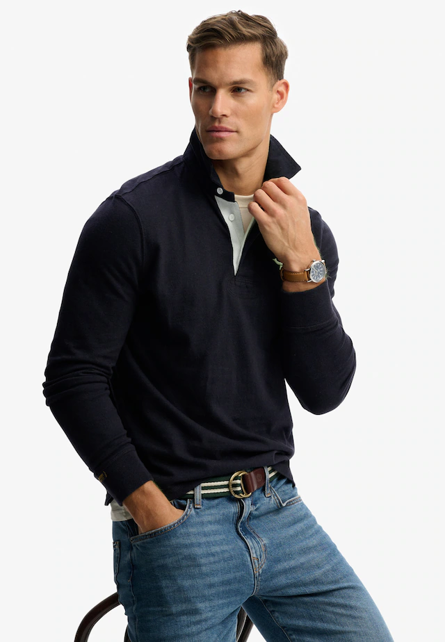 Superdry Langarmshirt »VINTAGE ATHLETIC RUGBY« Baumwolle, relaxed fit