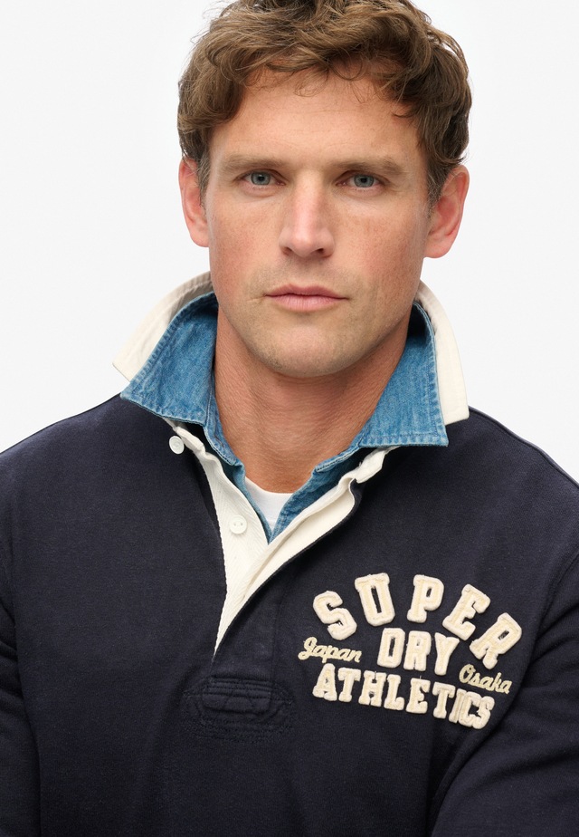 Superdry Langarmshirt »VINTAGE ATHLETIC RUGBY« Baumwolle, relaxed fit