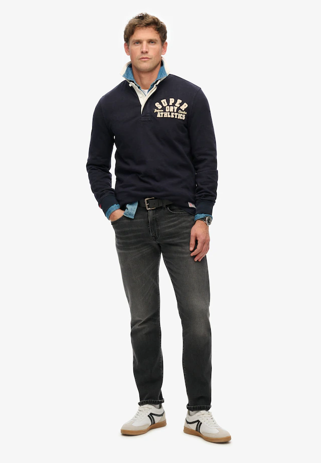 Superdry Langarmshirt »VINTAGE ATHLETIC RUGBY« Baumwolle, relaxed fit