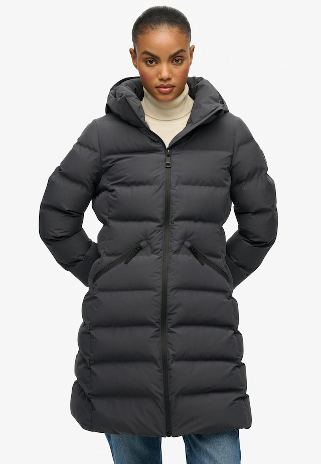 Superdry Steppjacke »CITY MID PADDED JACKET« mit Kapuze Kunstfaser, relaxed fit
