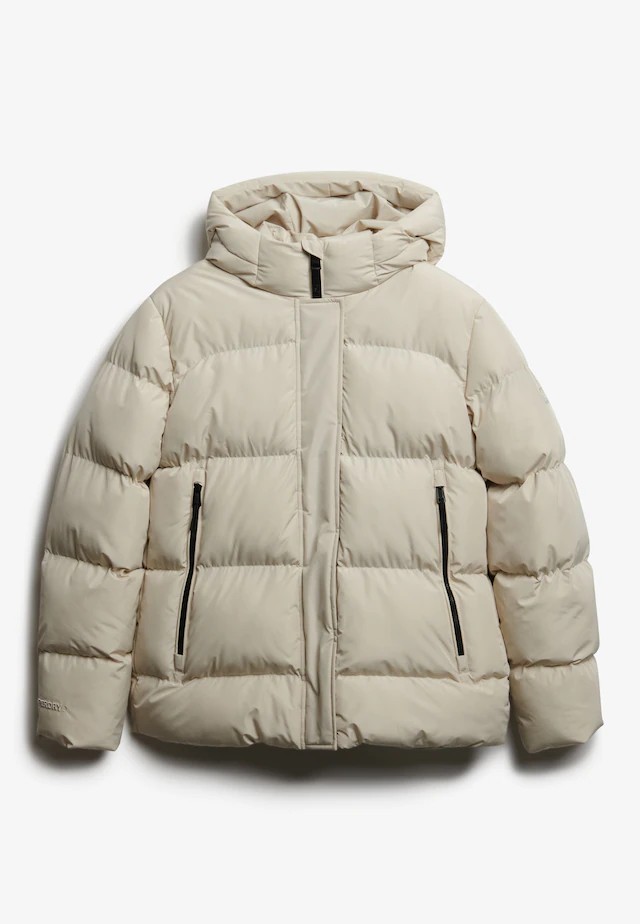 Superdry Steppjacke »HOODED 5 BAFFLE SPORTS PUFFER« mit Kapuze mit Reißverschluss, aus Polyester und Kunstfaser, Relaxed Fit