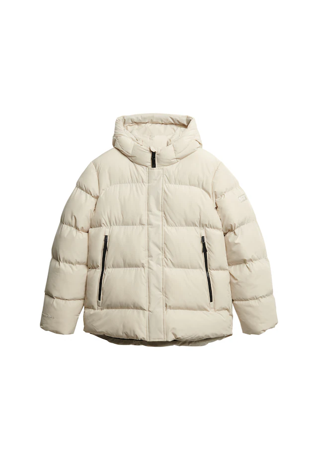 Superdry Steppjacke »HOODED 5 BAFFLE SPORTS PUFFER« mit Kapuze mit Reißverschluss, aus Polyester und Kunstfaser, Relaxed Fit
