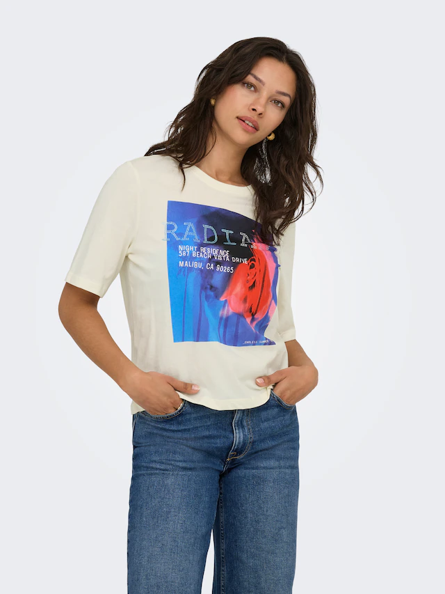ONLY Kurzarmshirt »ONLHAVANNA LIFE S/S VIBE TOP BOX JRS«