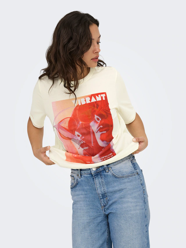 ONLY Kurzarmshirt »ONLHAVANNA LIFE S/S VIBE TOP BOX JRS«