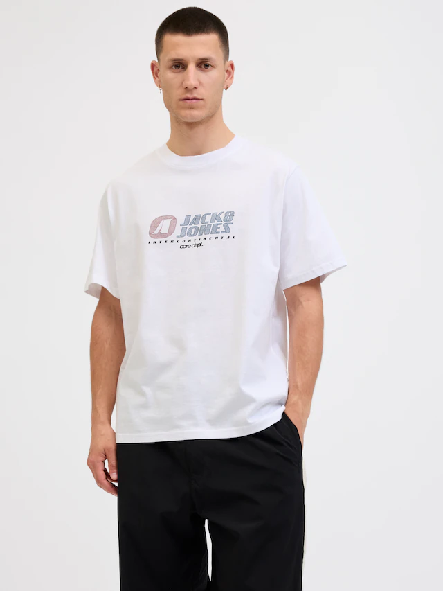 Jack & Jones T-Shirt »JCOTIER FRONT PRINT TEE SS CREW NECK«