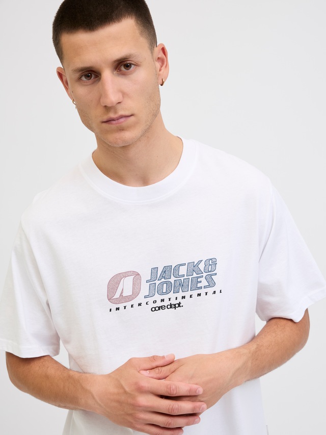 Jack & Jones T-Shirt »JCOTIER FRONT PRINT TEE SS CREW NECK«