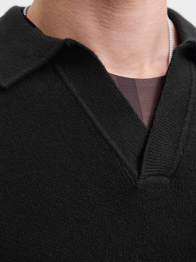 Jack & Jones Strickpullover »JCOCOVER KNIT SPLIT NECK POLO«