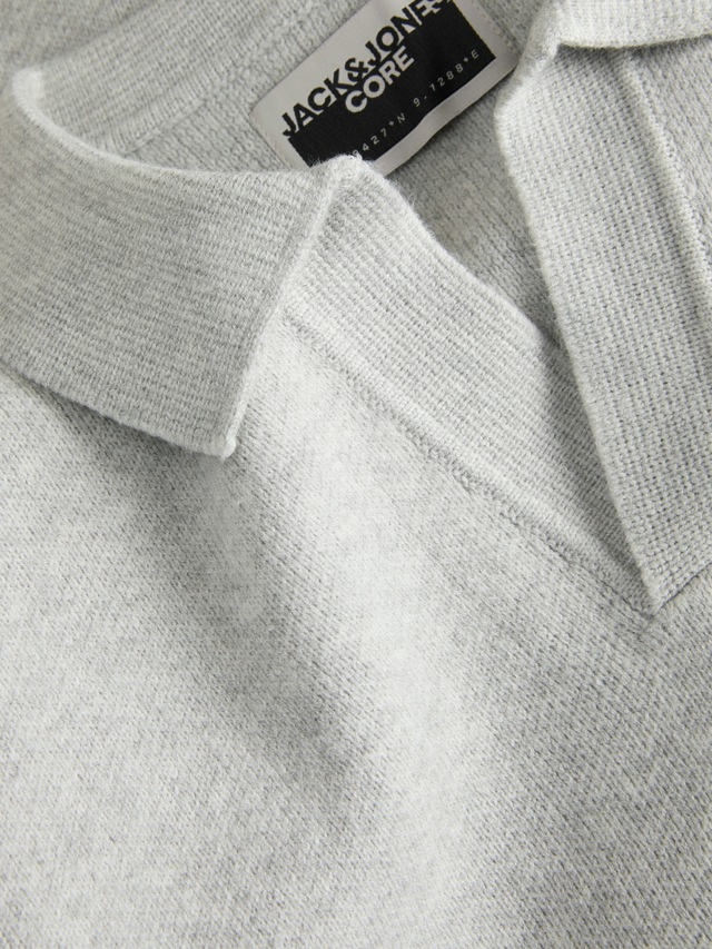Jack & Jones Strickpullover »JCOCOVER KNIT SPLIT NECK POLO«