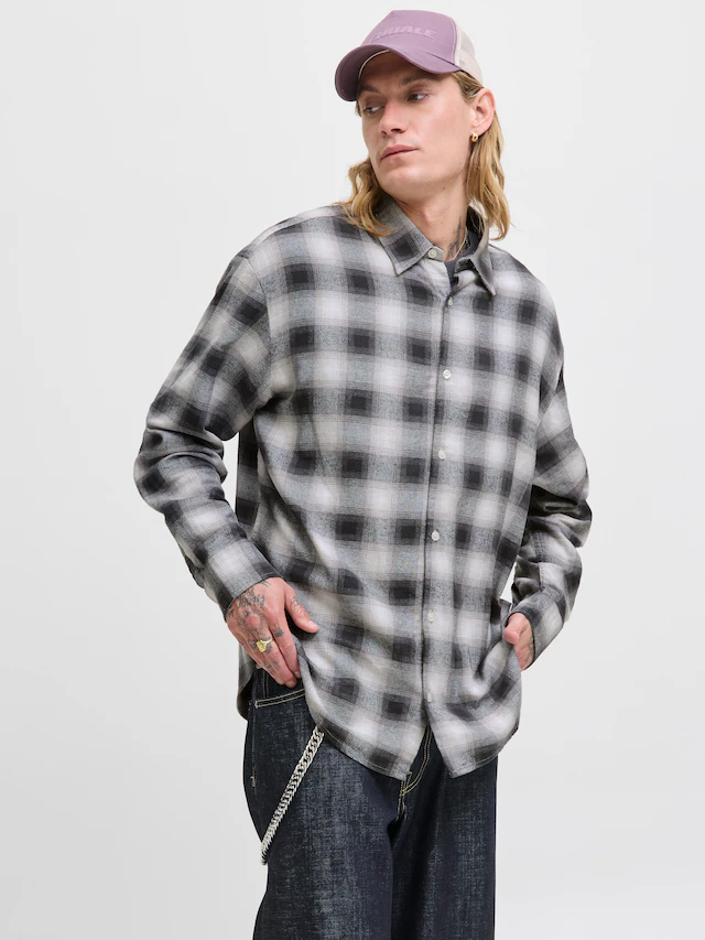 Jack & Jones Langarmhemd »JCOCOVER CHECKED FLANNEL SHIRT LS«