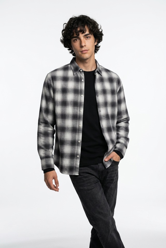 Jack & Jones Langarmhemd »JCOCOVER CHECKED FLANNEL SHIRT LS«