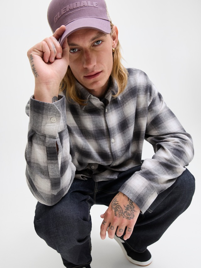 Jack & Jones Langarmhemd »JCOCOVER CHECKED FLANNEL SHIRT LS«