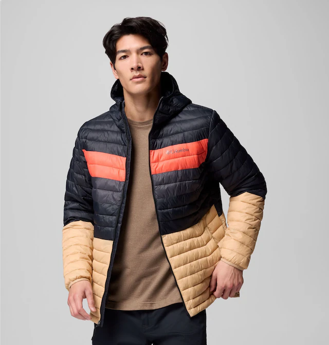 Columbia Steppjacke »POWDER PASS HOODED JACKET« mit Kapuze mit Reißverschlusstaschen, wärmeisolierende Wattierung aus Polyester