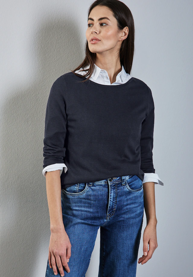 STREET ONE Strickpullover mit U-Boot-Ausschnitt