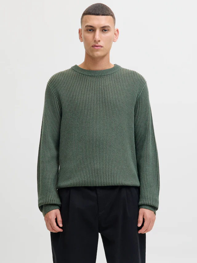 Jack & Jones Rundhalspullover »JJEDOVER KNIT CREW NECK SN« Baumwollmischung, regular fit