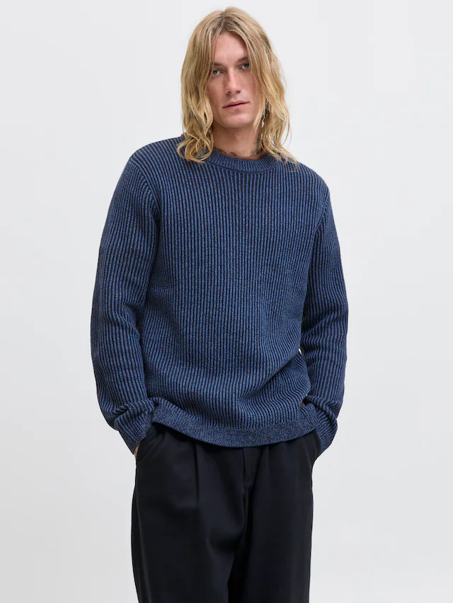 Jack & Jones Rundhalspullover »JJEDOVER KNIT CREW NECK SN« Baumwollmischung, regular fit