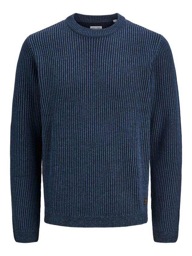 Jack & Jones Rundhalspullover »JJEDOVER KNIT CREW NECK SN« Baumwollmischung, regular fit