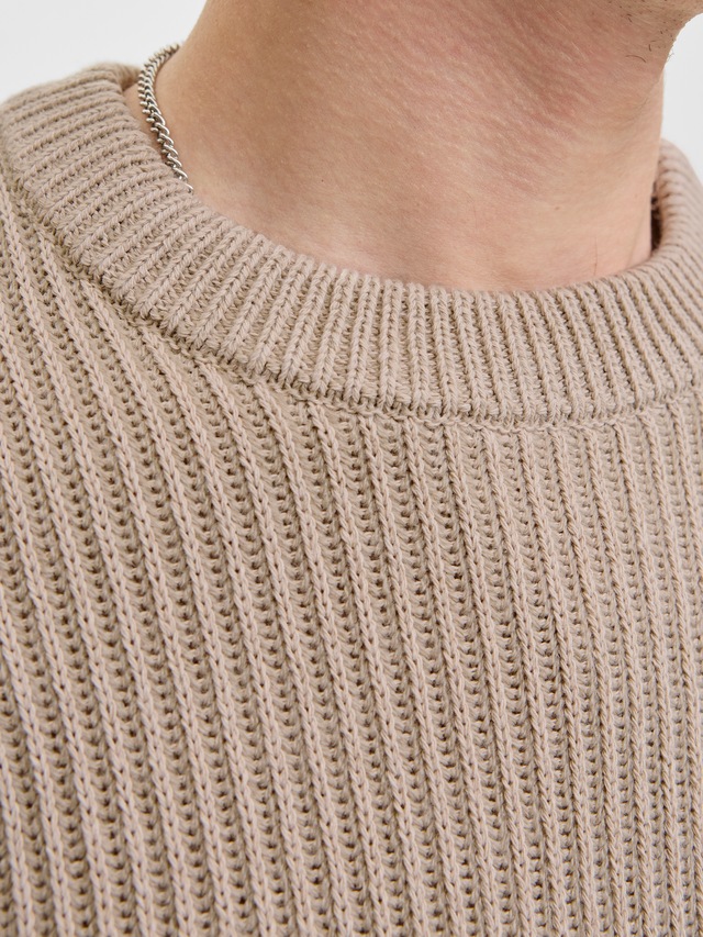 Jack & Jones Rundhalspullover »JJEDOVER KNIT CREW NECK SN« Baumwollmischung, regular fit
