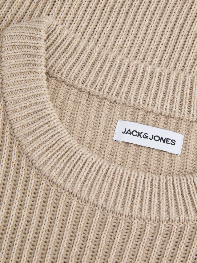 Jack & Jones Rundhalspullover »JJEDOVER KNIT CREW NECK SN« Baumwollmischung, regular fit