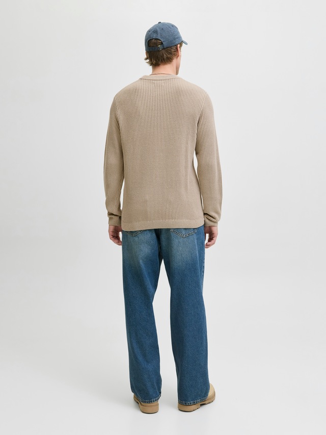 Jack & Jones Rundhalspullover »JJEDOVER KNIT CREW NECK SN« Baumwollmischung, regular fit