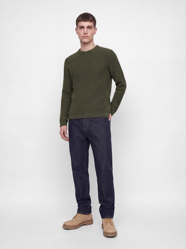 Jack & Jones Rundhalspullover »JJEDOVER KNIT CREW NECK SN« Baumwollmischung, regular fit