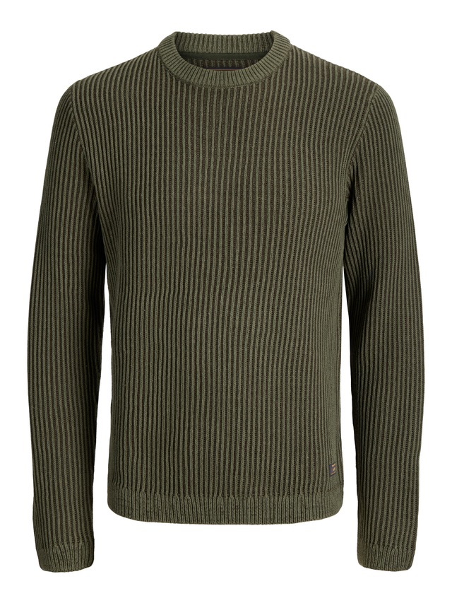 Jack & Jones Rundhalspullover »JJEDOVER KNIT CREW NECK SN« Baumwollmischung, regular fit