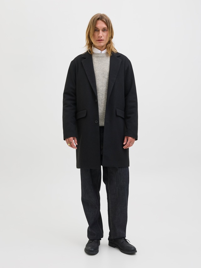 Jack & Jones Rundhalspullover »JJESOHO OLLIE KNIT CREW NECK SN« Materialmix, relaxed fit