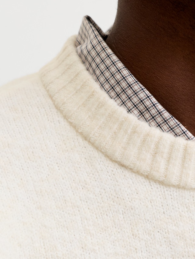 Jack & Jones Rundhalspullover »JJESOHO OLLIE KNIT CREW NECK SN« Materialmix, relaxed fit