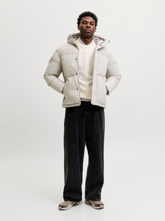 Jack & Jones Rundhalspullover »JJESOHO OLLIE KNIT CREW NECK SN« Materialmix, relaxed fit