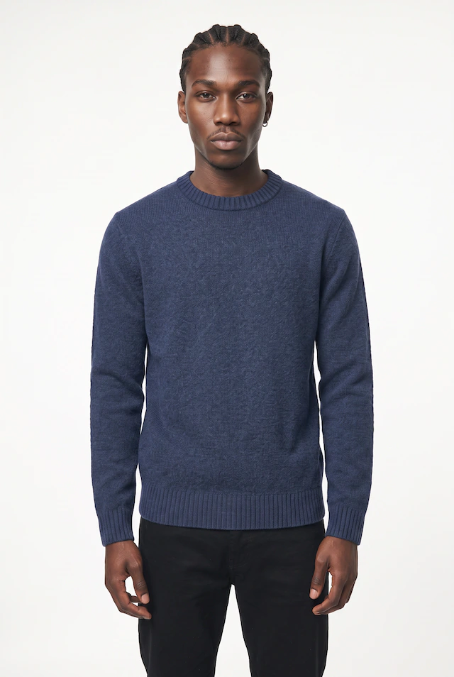 Jack & Jones Rundhalspullover »JJESOHO OLLIE KNIT CREW NECK SN« Materialmix, relaxed fit