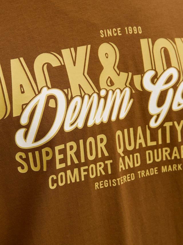 Jack & Jones Rundhalsshirt »JJELOGO TEE SS O-NECK 2 COL AW25 SN«