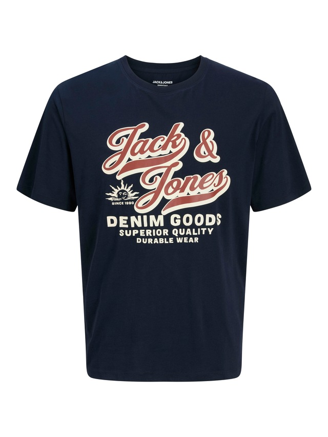 Jack & Jones Rundhalsshirt »JJELOGO TEE SS O-NECK 2 COL AW25 SN«