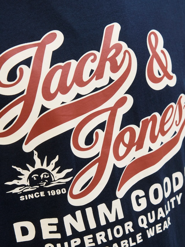 Jack & Jones Rundhalsshirt »JJELOGO TEE SS O-NECK 2 COL AW25 SN«