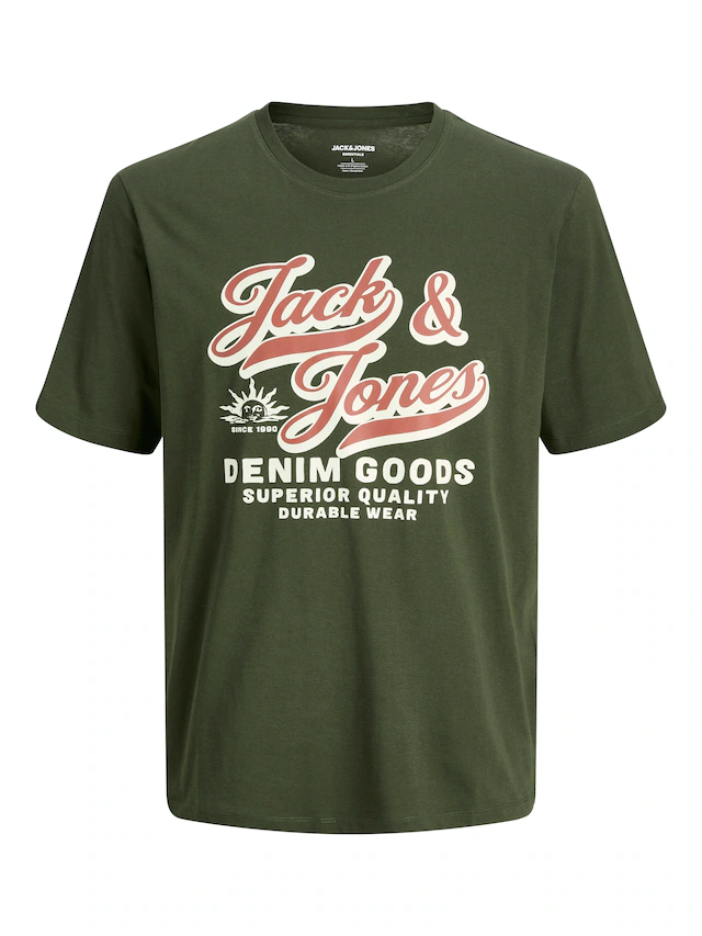 Jack & Jones Rundhalsshirt »JJELOGO TEE SS O-NECK 2 COL AW25 SN«
