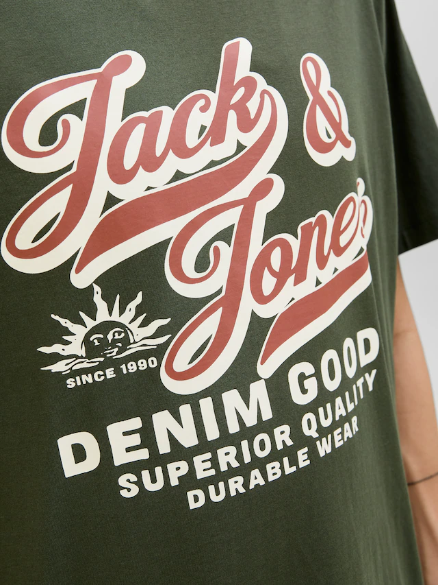 Jack & Jones Rundhalsshirt »JJELOGO TEE SS O-NECK 2 COL AW25 SN«