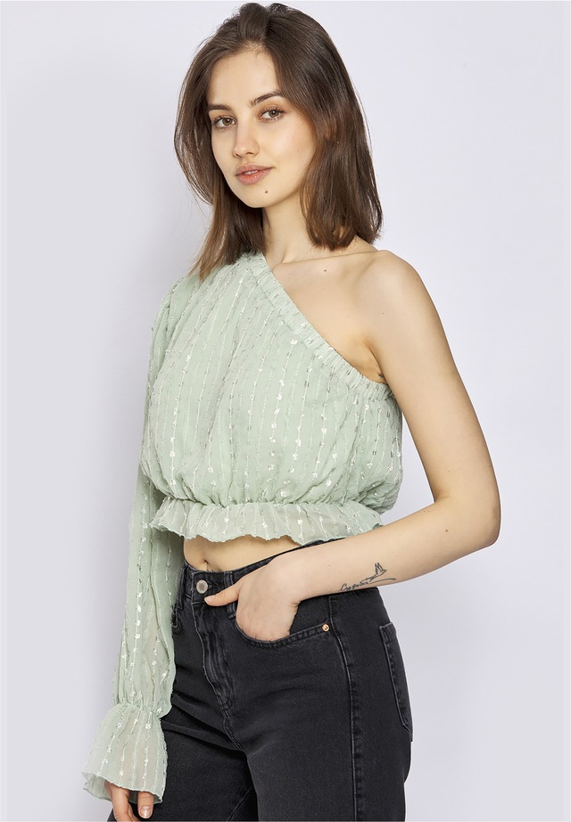 freshlions Klassische Bluse 1 Stk. im asymmetrischen Design