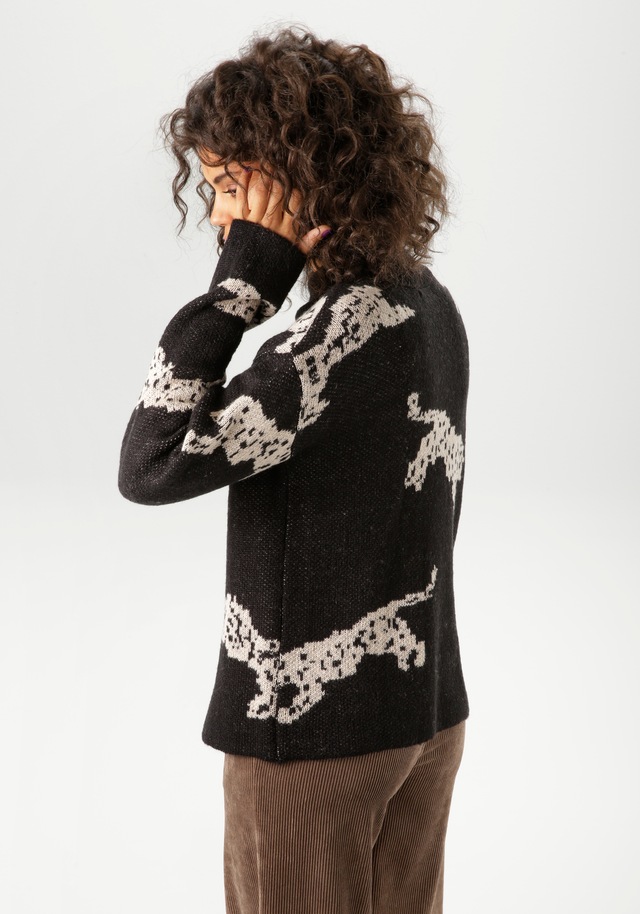 Aniston CASUAL Strickpullover mit eingestrickten Leoparden