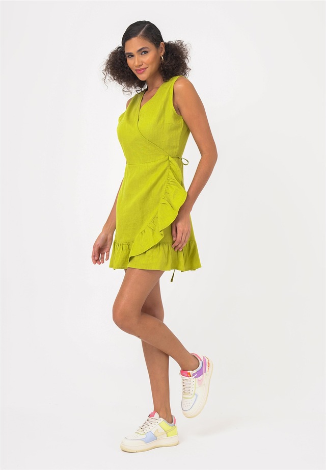 freshlions Jerseykleid »Mailinda« 1 Stk. tlg. im eleganten Wickel-Design