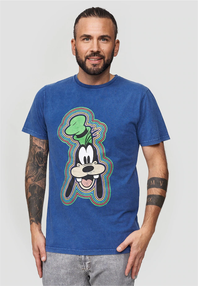 Recovered T-Shirt »Disney Goofy Outline« im zeitlosen Design