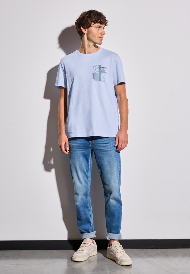 STREET ONE MEN T-Shirt mit Rundhalsausschnitt